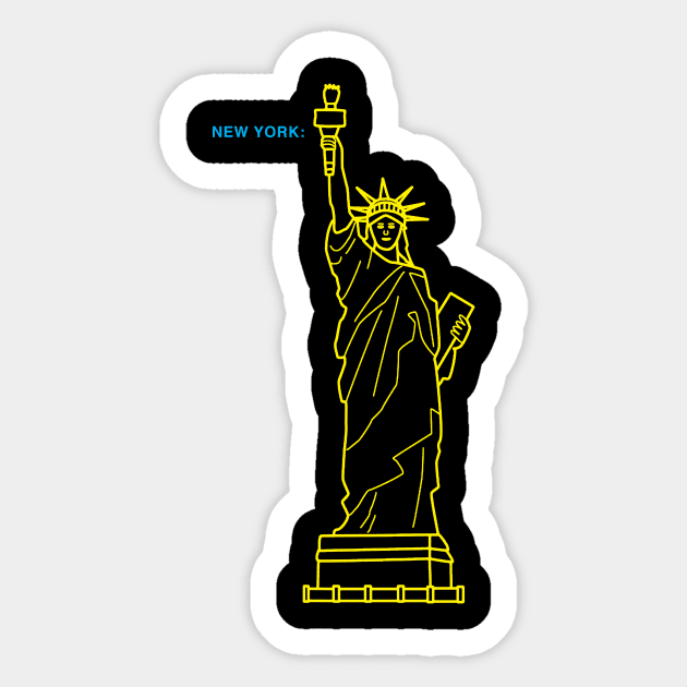 Hiker's Guide To New York Sticker by ideeddido2